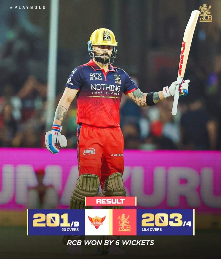 RCB vs SRH IPL 2026 Highlights